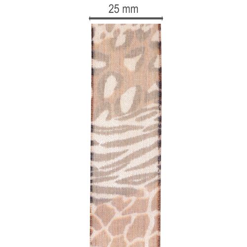 Ruban décoratif imprimé animal 25 mm x 20 m polyester | Floristik24.fr