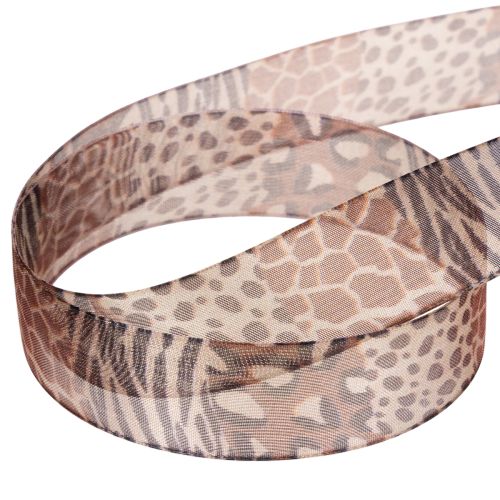 Ruban décoratif imprimé animal 25 mm x 20 m polyester | Floristik24.fr
