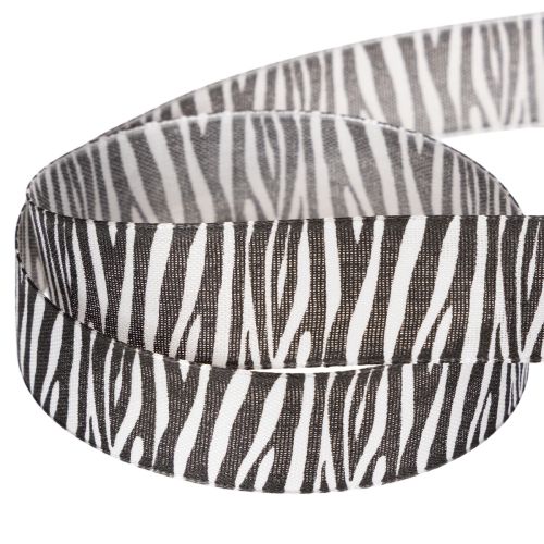 Ruban cadeau à motif zèbre, 25 mm de large, 20 m de long | Floristik24.fr