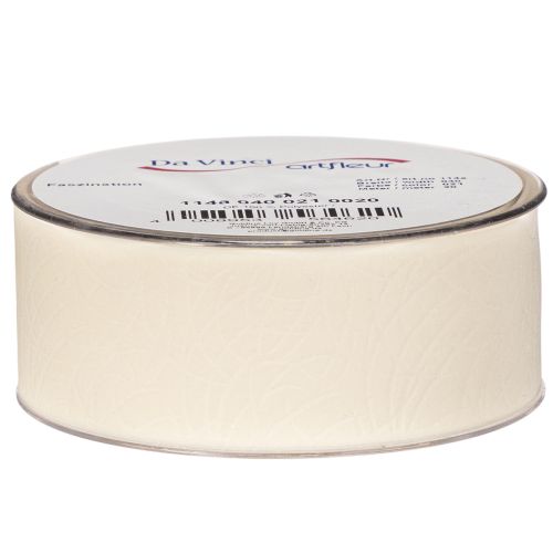 Ruban décoratif en velours crème 40 mm x 20 m pour décoration intérieure et emballage cadeau | Floristik24.fr