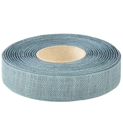 Floristik24 Ruban décoratif menthe naturelle 25mm 20m