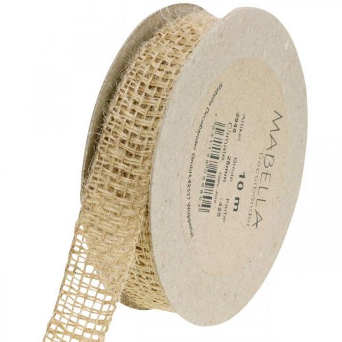 Article Ruban déco jute nature 25mm ruban jute ruban cadeau rustique 10m