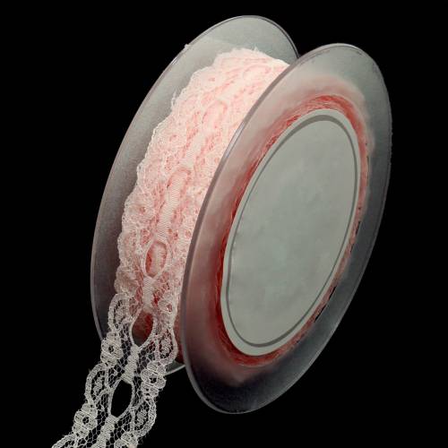 Floristik24 Ruban dentelle rose 30mm ruban déco dentelle décoration mariage 20m