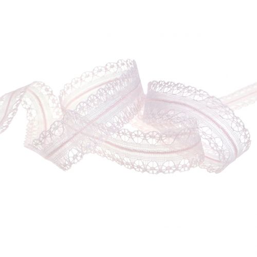 Floristik24 Ruban dentelle vintage rose 20mm 20m