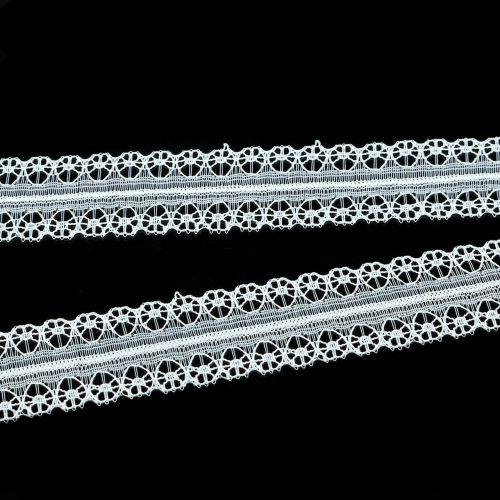 Floristik24 Ruban dentelle vintage blanc 20mm 20m