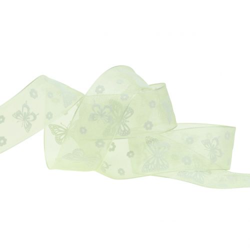 Article Ruban organza papillon menthe 25mm 20m