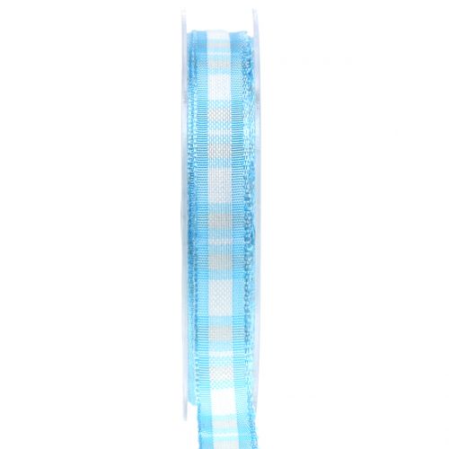 Article Ruban Déco à carreaux avec bordure bleue 15mm L20m
