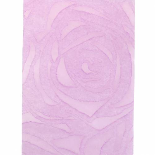 Ruban décoratif large Roses Violet 63mm 20m