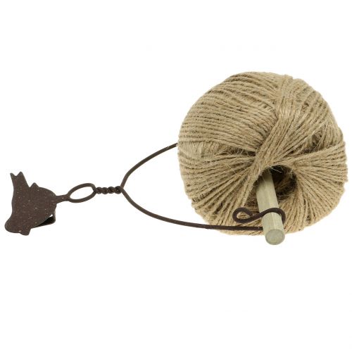 Article Porte-bande oiseau à suspendre avec jute H19cm