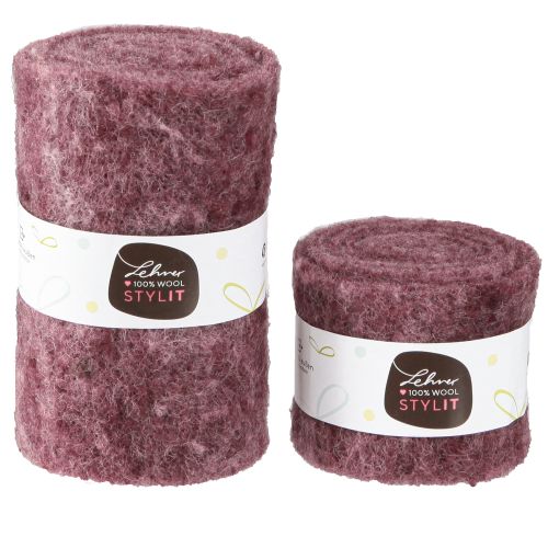 Article Feutre artisanal Berry ruban décoratif feutre L7/15cm L1/1m lot de 2