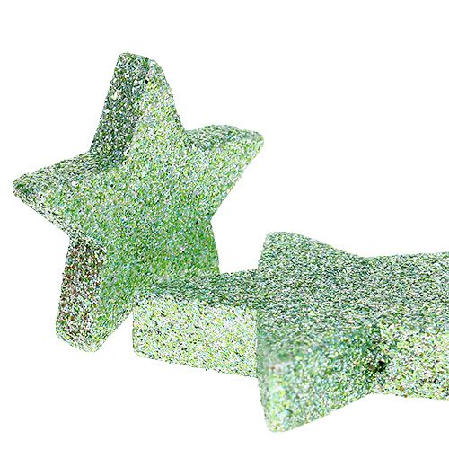 Floristik24 Étoiles artisanales vert menthe 4-5cm 40pcs