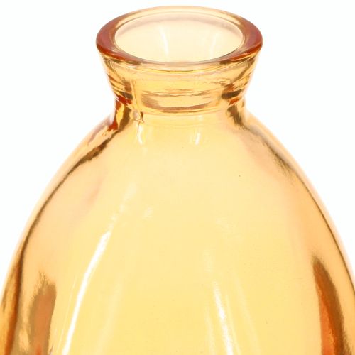 Article Vase bombé Mini vases en verre orange Ø7cm H12cm 6pcs