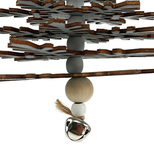 Floristik24 Arbre à suspendre argent avec grelot 40cm