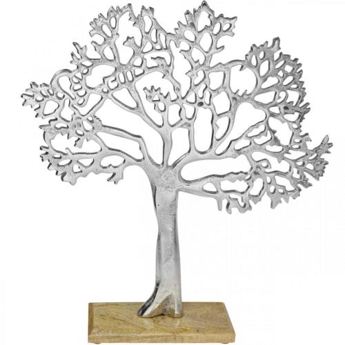 Floristik24 Arbre déco métal grand, arbre métal bois argenté H42,5cm