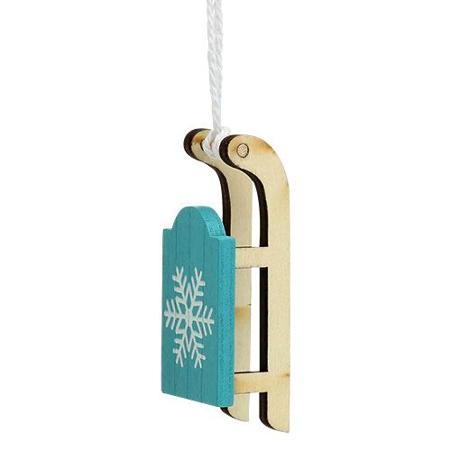 Floristik24 Décorations d&#39;arbre mix 3,5cm - 7,5cm bleu, blanc 12pcs