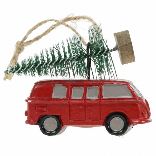 Voiture de décoration d&#39;arbres avec sapin 6,5cm à suspendre 4pcs