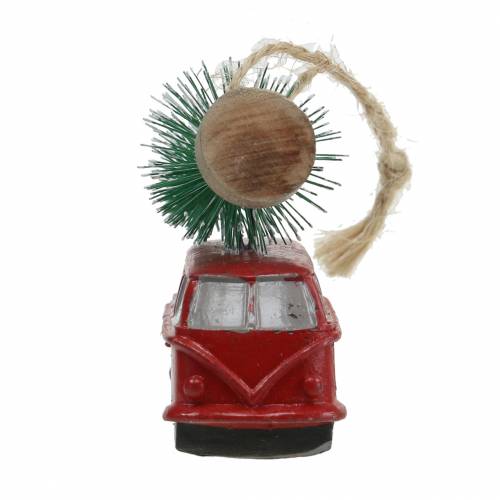 Floristik24 Voiture de décoration d'arbres avec sapin 6,5cm à suspendre 4pcs