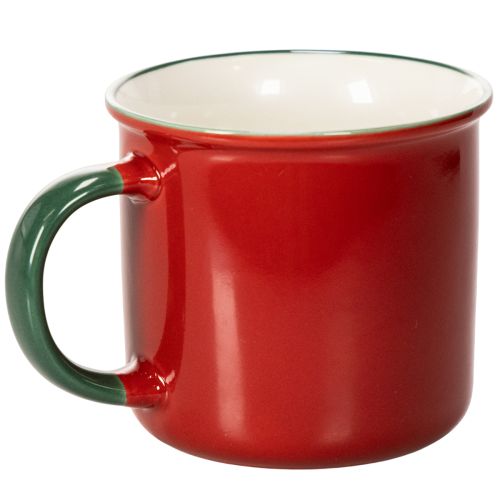 Tasse de Noël rouge en céramique avec motif sapin 9 cm | Floristik24.fr