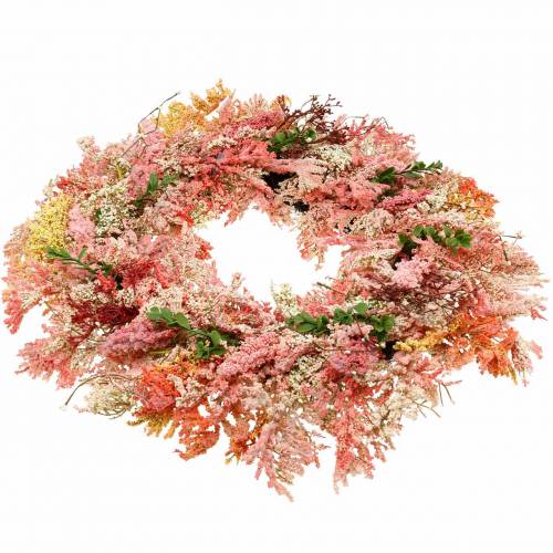 Floristik24 Guirlande de fleurs artificielles Couronne de bruyère Fleurs de soie rose