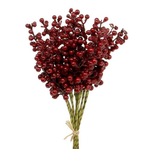 Floristik24 Cueillette à baies rouge 23cm 12 pcs