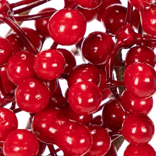 Branche artificielle de houx avec baies rouges pour décoration intérieure 47 cm - Lot de 3 | Floristik24.fr