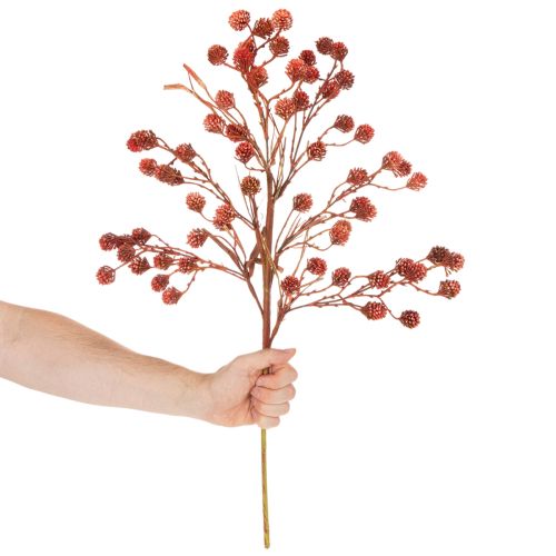 Branche de baies artificielles 68 cm, plastique, rouge, rose et vert, décoration intérieure d’automne | Floristik24.fr