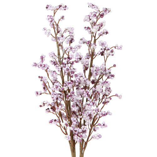 Floristik24 Branche de baies Branche de Noël violet blanc givre L60cm 2 pcs