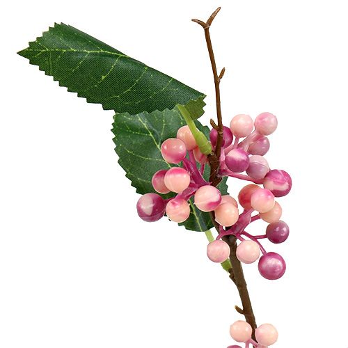 Article Branche de baies artificielle rose-lilas 64cm 6pcs