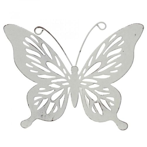 Piquet de lit en métal papillon blanc 43x10,5x8cm 3pcs