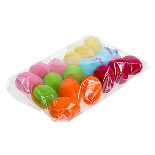 Floristik24 Oeufs décoratifs floqués 7cm 18 pcs