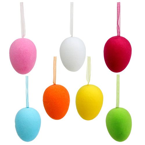 Floristik24 Oeufs décoratifs floqués 10cm 12 pcs