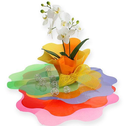 Manchettes rosaces Ø 38 cm vert 50 p. | Floristik24.fr