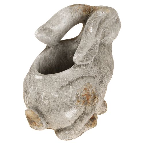 Article Cache-pot décoratif lapin en béton Pâques gris antique H27cm