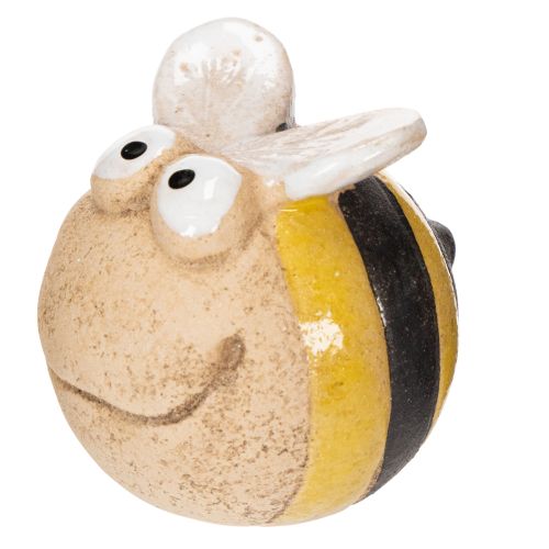 Figurine d'abeille en céramique pour une touche décorative raffinée sur les rebords de fenêtres ou dans les pièces à vivre, 7 cm, lot de 3