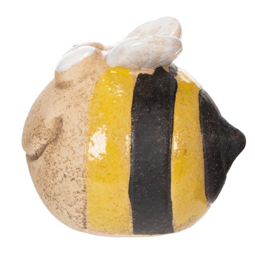 Article Figurine d'abeille en céramique pour une touche décorative raffinée sur les rebords de fenêtres ou dans les pièces à vivre, 7 cm, lot de 3