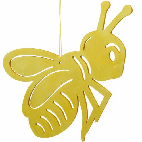 Article Abeille en bois, décoration de printemps, abeille à accrocher, insecte décoratif 6pcs