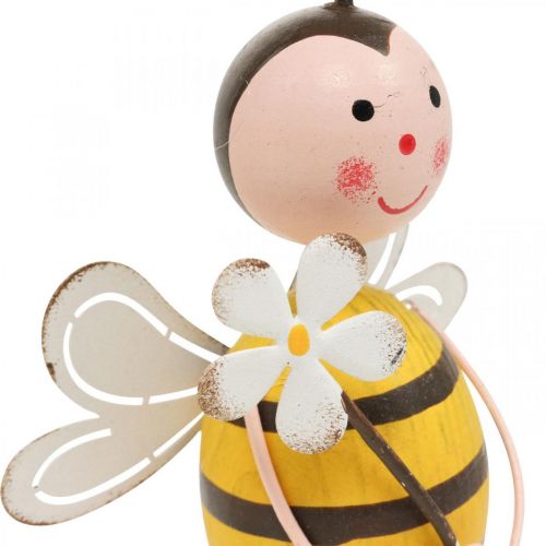 Floristik24 Déco abeille avec fleur déco figure décoration d'été H21cm 2pcs