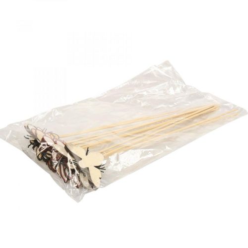 Article Bouchon abeille bouchon fleur en bois couleur nature 34cm 12pcs