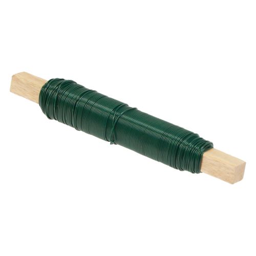 Floristik24 Fil de fleur fil d'emballage fil de reliure vert 0,65mm 100g 3 pièces