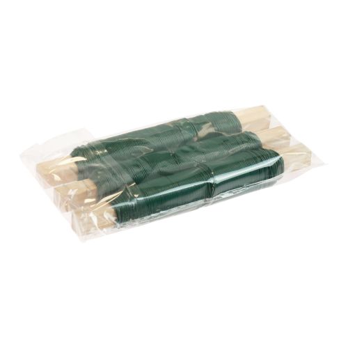 Floristik24 Fil de fleur fil d'emballage fil de reliure vert 0,65mm 100g 3 pièces