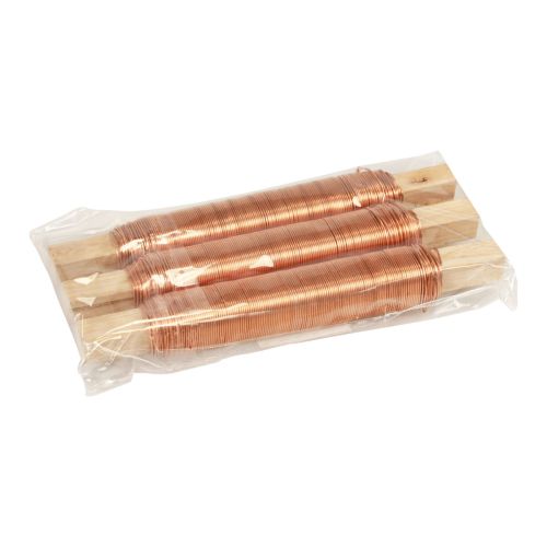 Article Fil de reliure fil de fleur fil d&#39;emballage cuivre 0,65mm 100g 3 pièces
