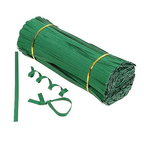 Floristik24 Bandes de reliure vert moyen 25cm 2 fils 1000 pièces