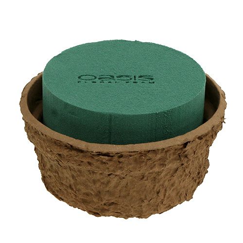 Article Mousse florale humide avec bol pour fleurs H10cm Ø16cm 2 pcs