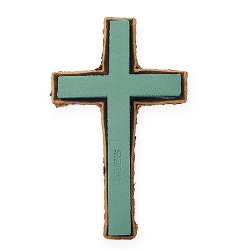 Article Croix en mousse florale grande verte 53cm 2 pcs décorations funéraires