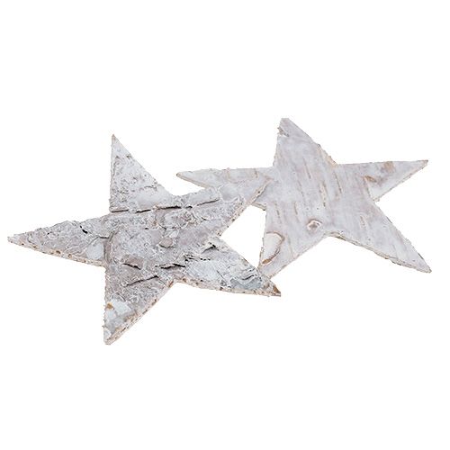 Article Étoile de bouleau blanchie à la chaux 6,5 cm 36 pcs