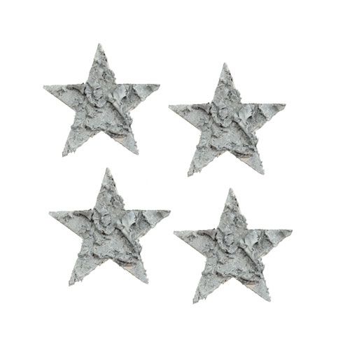 Article Décoration à disperser bouleau étoile blanchie Ø4cm 80 pièces