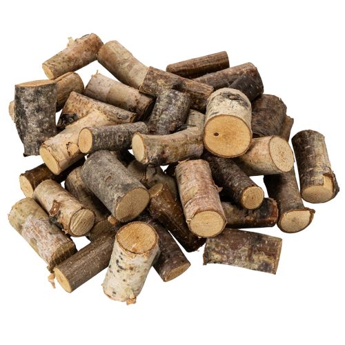 Morçeaux de bois de bouleau avec écorce pour bricolage 3 cm 300 g