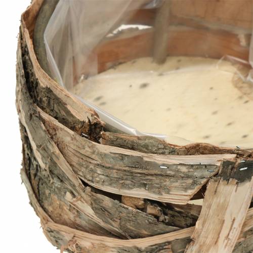 Floristik24 Jardinière en pot de bouleau rond Ø17 / 23cm 2pcs