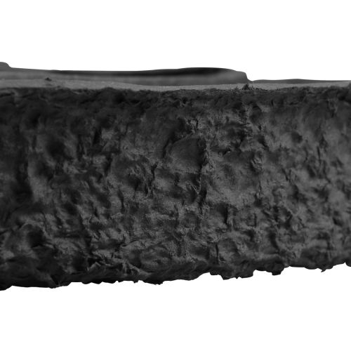 Article Oasis Black Biolit coeur végétal bol à plantes noir ouvert 50cm