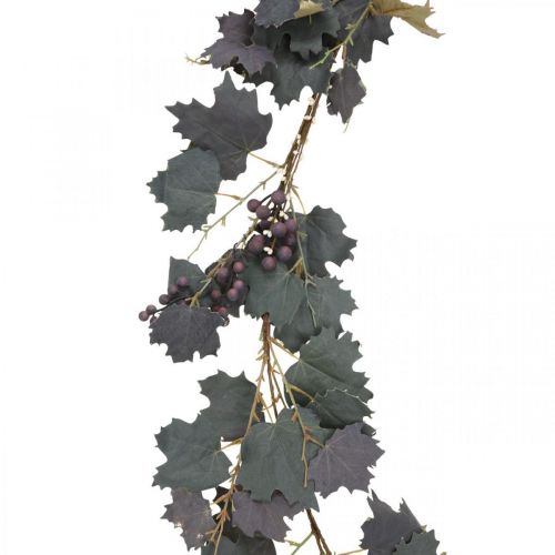 Floristik24 Guirlande Déco Feuilles de Vigne et Raisins Guirlande Automne 180cm
